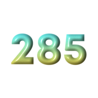 3D number yellow tosca gradient color png