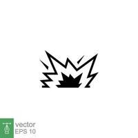 Explosion icon. Simple outline style. Blast, dynamite, fire, spark, demolition, explosive concept. Line symbol. Vector symbol illustration isolated on white background. EPS 10.