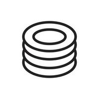 Dish icon vector isolated on white background for your web and mobile app design, Dish logo concept