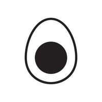 egg icon in flat color style. Egg with shadow isolated on white background vector