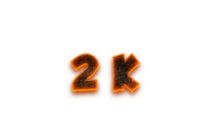 2 k subscribers celebration greeting Number with coal design png