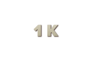 1 K iscritti celebrazione saluto numero con carta tavola 2 design png