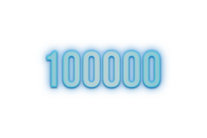 1000000 suscriptores celebracion saludo número con bannerneón diseño png