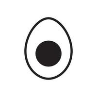 egg icon in flat color style. Egg with shadow isolated on white background vector