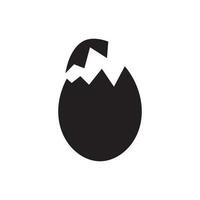 huevo icono en plano color estilo. huevo con sombra aislado en blanco antecedentes vector