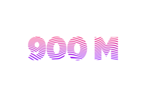 900 millón suscriptores celebracion saludo número con olas diseño png