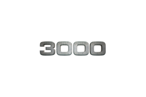 3000 subscribers celebration greeting Number with star wars design png