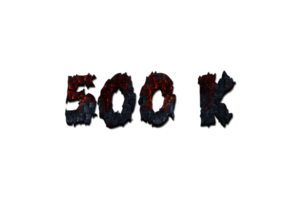 500 k suscriptores celebracion saludo número con quemado madera diseño png