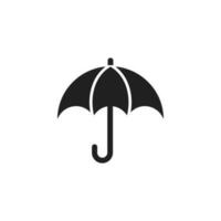 Umbrella icon in flat style. Rain protection vector illustration on white isolated background. Umbrella business concept.