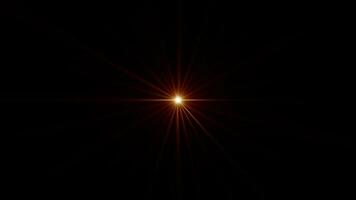 Loop glow orange red star optical flares light video