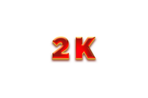 2 k subscribers celebration greeting Number with fruity design png