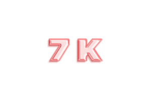 7 K iscritti celebrazione saluto numero con rosa oro design png