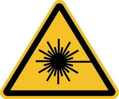 laser hazard icon on white background. laser symbol. laser radiation hazard safety danger warning. flat style. vector