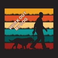 Dog tshirt design vector file