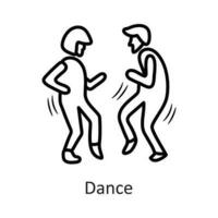 Dance vector outline Icon Design illustration. New Year Symbol on White background EPS 10 File