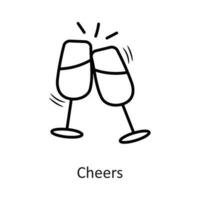 Cheers vector outline Icon Design illustration. New Year Symbol on White background EPS 10 File