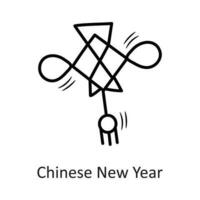 Chinese New Year vector outline Icon Design illustration. New Year Symbol on White background EPS 10 File