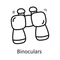 Binoculars vector outline Icon Design illustration. Security Symbol on White background EPS 10 File