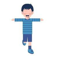 Little Boy Character Running Illustration vector