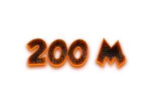 200 millón suscriptores celebracion saludo número con carbón diseño png