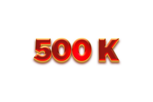 500 k subscribers celebration greeting Number with fruity design png