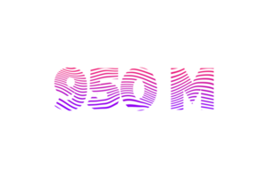 950 millón suscriptores celebracion saludo número con olas diseño png