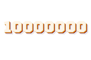 10000000 prenumeranter firande hälsning siffra med retro 2 design png