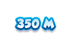 350 milhão assinantes celebração cumprimento número com Modren azul Projeto png