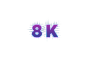 8 k subscribers celebration greeting Number with purple glowing design png