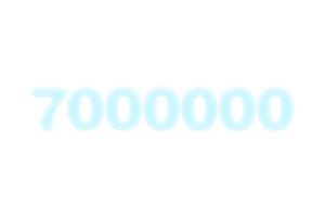 7000000 suscriptores celebracion saludo número con congelado diseño png