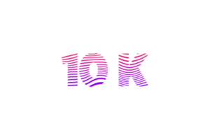 10 k subscribers celebration greeting Number with waves design png