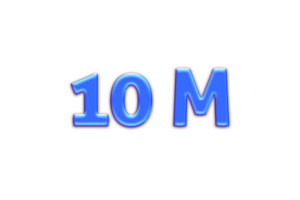 10 million subscribers celebration greeting Number with wood design png