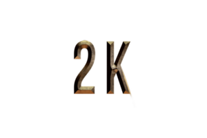 2 k subscribers celebration greeting Number with historical design png