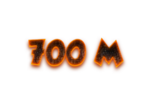 700 millón suscriptores celebracion saludo número con olas diseño png