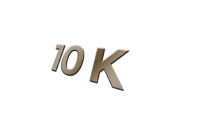 10 k subscribers celebration greeting Number with metal design png