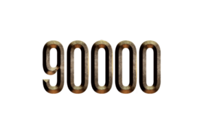 90000 subscribers celebration greeting Number with historical design png