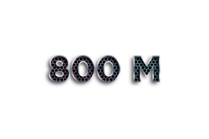 800 millón suscriptores celebracion saludo número con red diseño png