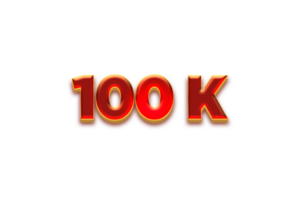 100 K iscritti celebrazione saluto numero con fruttato design png