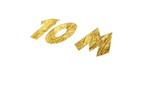 10 million subscribers celebration greeting Number with golden paper design png