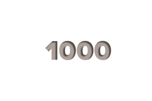 1000 iscritti celebrazione saluto numero con stella guerre design png