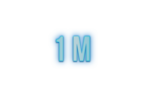 1 million subscribers celebration greeting Number with chalk design png