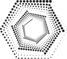 gepunktet Kreise Muster. abstrakt Hälfte Ton Grafik. kreisförmig texturiert runden Spiral- rahmen. Strudel geometrisch Ringe mit Gradation. png