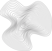 linéaire en bois arbre anneaux modèle. topographie cercles avec carte texture. circulaire ondulé forme. abstrait contour tronc Les manches png