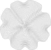 lineare di legno albero anelli modello. topografia cerchi con carta geografica struttura. circolare ondulato forma. astratto schema tronco turni png