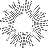 cerchio musica equalizzatore. il giro Audio spettro. concentrico battere e esplosione. digitale geometrico telaio png