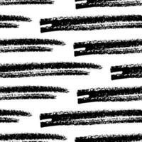 Seamless pattern with black pencil brushstrokes in abstract shapes on white background. Vector illustration