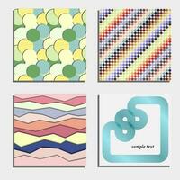 Set of four beautiful abstract backgrounds. Vector illustration.