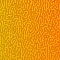 Yellow Turing reaction gradient background. Abstract diffusion pattern with chaotic shapes. Vector illustration.