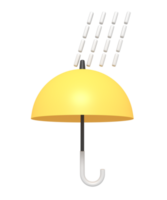 3d icon of umbrella in  the rain png