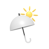 3d Symbol von Regenschirm und Sonne png